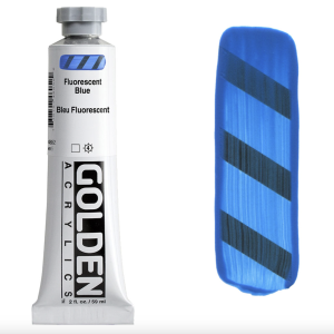 Golden - Heavy Body - Fluorescent Blue 2oz