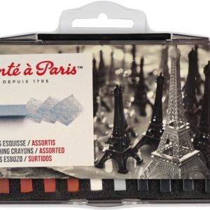 Conte a Paris 12 Sketching Crayons, Assorted